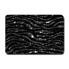 Black Glitz Zebra  Small Door Mat by OCDesignss