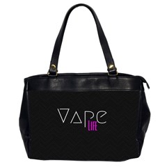 Vape Life Black Oversize Office Handbag (two Sides)