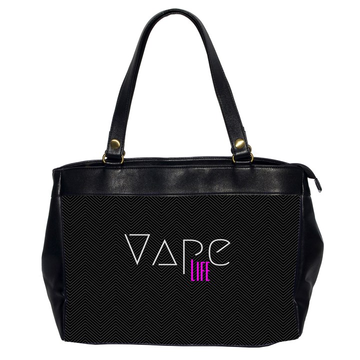 Vape Life Black Oversize Office Handbag (Two Sides)