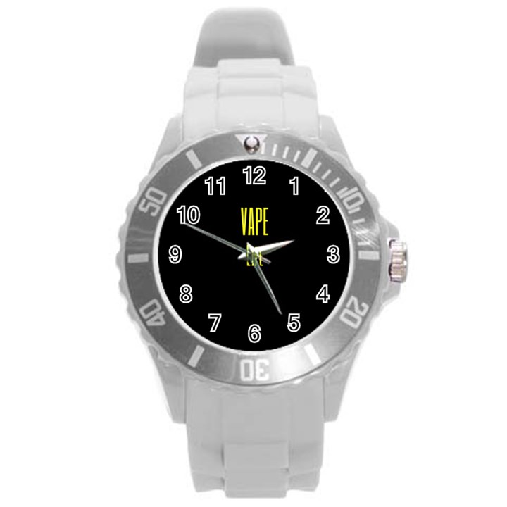 Vape Life Yellow  Plastic Sport Watch (Large)