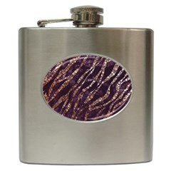 Lavender Gold Zebra  Hip Flask by OCDesignss