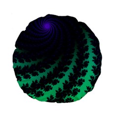 Sssssssfractal Standard Flano Round Cushion 