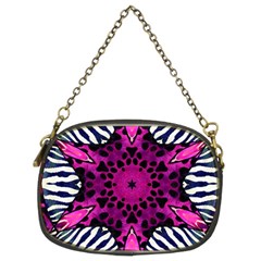 Crazy Hot Pink Zebra  Chain Purse (two Sided)  by OCDesignss