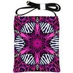 Crazy Hot Pink Zebra  Shoulder Sling Bag Front