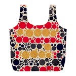 Retro Polka Dots  Reusable Bag (L) Back