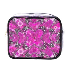 Dazzling Hot Pink Mini Travel Toiletry Bag (one Side) by OCDesignss