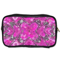 Dazzling Hot Pink Travel Toiletry Bag (two Sides) by OCDesignss