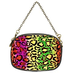 Rainbow Cheetah Abstract Chain Purse (one Side) by OCDesignss