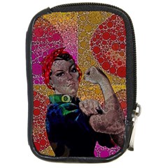 Rosie Pop Lips  Compact Camera Leather Case by OCDesignss