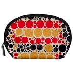 Retro Polka Dots  Accessory Pouch (Large) Front