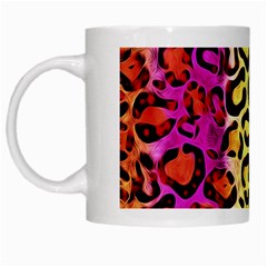 Rainbow Cheetah Abstract White Coffee Mug by OCDesignss