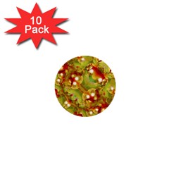 Christmas Print Motif 1  Mini Button (10 Pack) by dflcprints