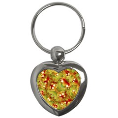 Christmas Print Motif Key Chain (heart) by dflcprints