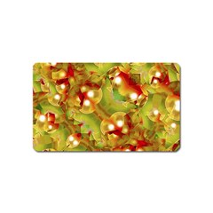 Christmas Print Motif Magnet (name Card) by dflcprints