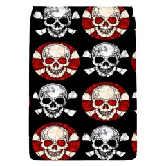 Red Black Skull Polkadots  Removable Flap Cover (small) by OCDesignss