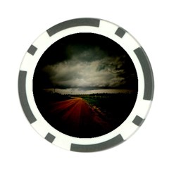 Dark Empty Road Poker Chip by dflcprints