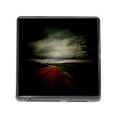 Dark Empty Road Memory Card Reader With Storage (square) by dflcprints