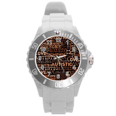 I Love Someone Autistic  Plastic Sport Watch (large) by OCDesignss