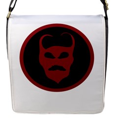 Devil Symbol Logo Flap Closure Messenger Bag (small) by dflcprints