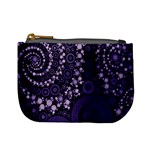 Deep Purple Swirls Coin Change Purse Front