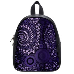 Deep Purple Swirls School Bag (small) by OCDesignss