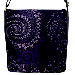 Deep Purple Swirls Flap Closure Messenger Bag (small) by OCDesignss