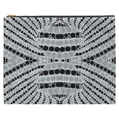 Insane Black&white Textured  Cosmetic Bag (xxxl) by OCDesignss