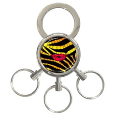 Mouthy Zebra  3-ring Key Chain by OCDesignss