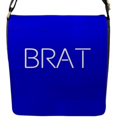 Brat Blue Flap Closure Messenger Bag (small) by OCDesignss