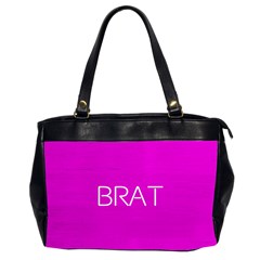 Brat Pink Oversize Office Handbag (two Sides) by OCDesignss