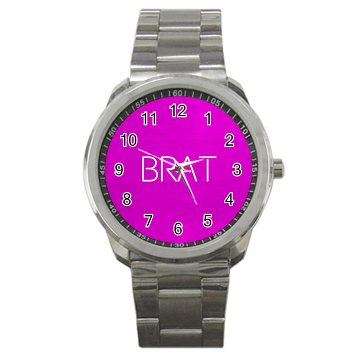 Brat Pink Sport Metal Watch