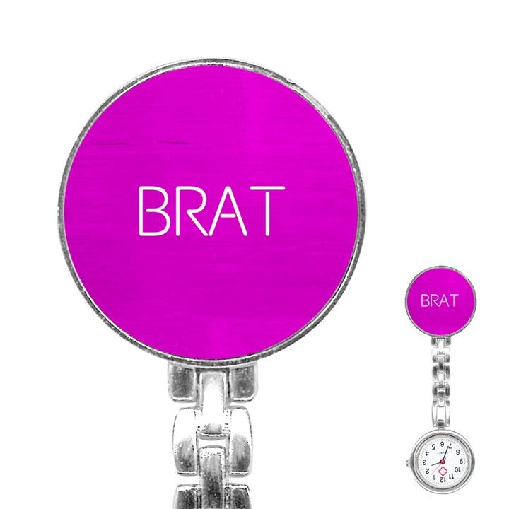 Brat Pink Stainless Steel Nurses Watch