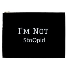 I m Not Stupid  Cosmetic Bag (XXL)