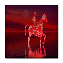 Riding At Dusk Ceramic Tile