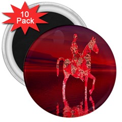 Riding At Dusk 3  Button Magnet (10 Pack) by icarusismartdesigns