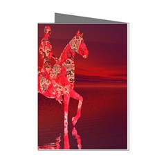 Riding At Dusk Mini Greeting Card (8 Pack)