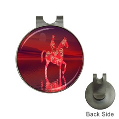 Riding At Dusk Hat Clip With Golf Ball Marker by icarusismartdesigns