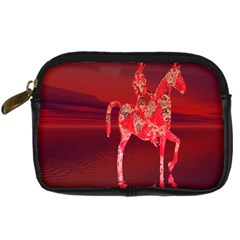 Riding At Dusk Digital Camera Leather Case