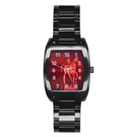 Riding At Dusk Stainless Steel Barrel Watch Front