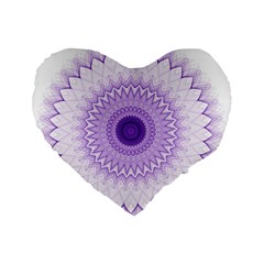 Mandala 16  Premium Heart Shape Cushion  by Siebenhuehner