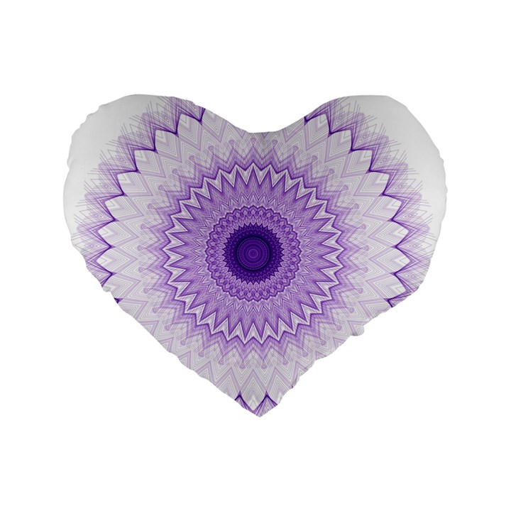 Mandala 16  Premium Heart Shape Cushion 