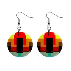 Pattern Mini Button Earrings by Siebenhuehner