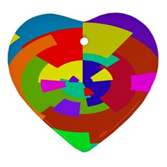 Pattern Heart Ornament (Two Sides)