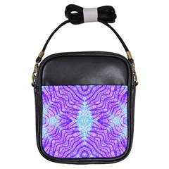 Turquoise Purple Zebra Pattern  Girl s Sling Bag by OCDesignss