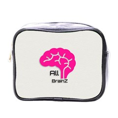 All Brains Leather  Mini Travel Toiletry Bag (one Side) by OCDesignss