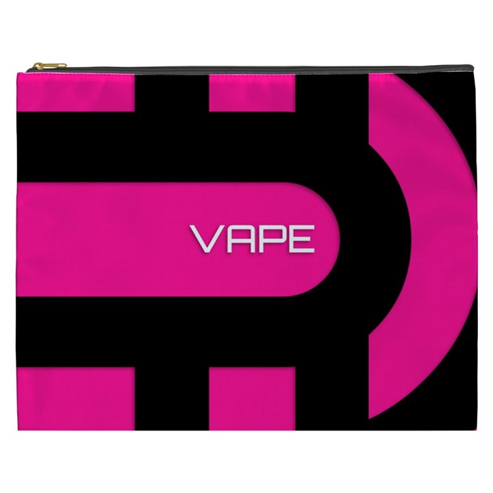 Hot Pink Black Vape  Cosmetic Bag (XXXL)