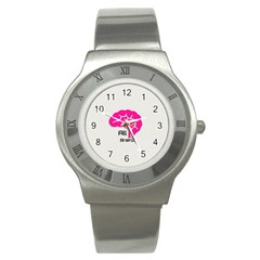 All Brains Leather  Stainless Steel Watch (slim) by OCDesignss