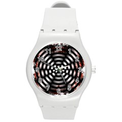 Zombie Apocalypse Warning Sign Plastic Sport Watch (medium) by StuffOrSomething