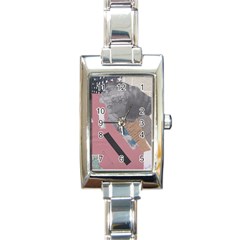 Clarissa On My Mind Rectangular Italian Charm Watch