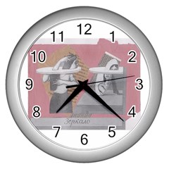 Marushka Wall Clock (silver) by KnutVanBrijs